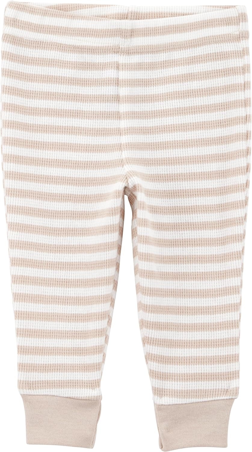 image:imageSimple Joys by Carters Unisex Baby 3 Pack Thermal PantsGreen Stripe