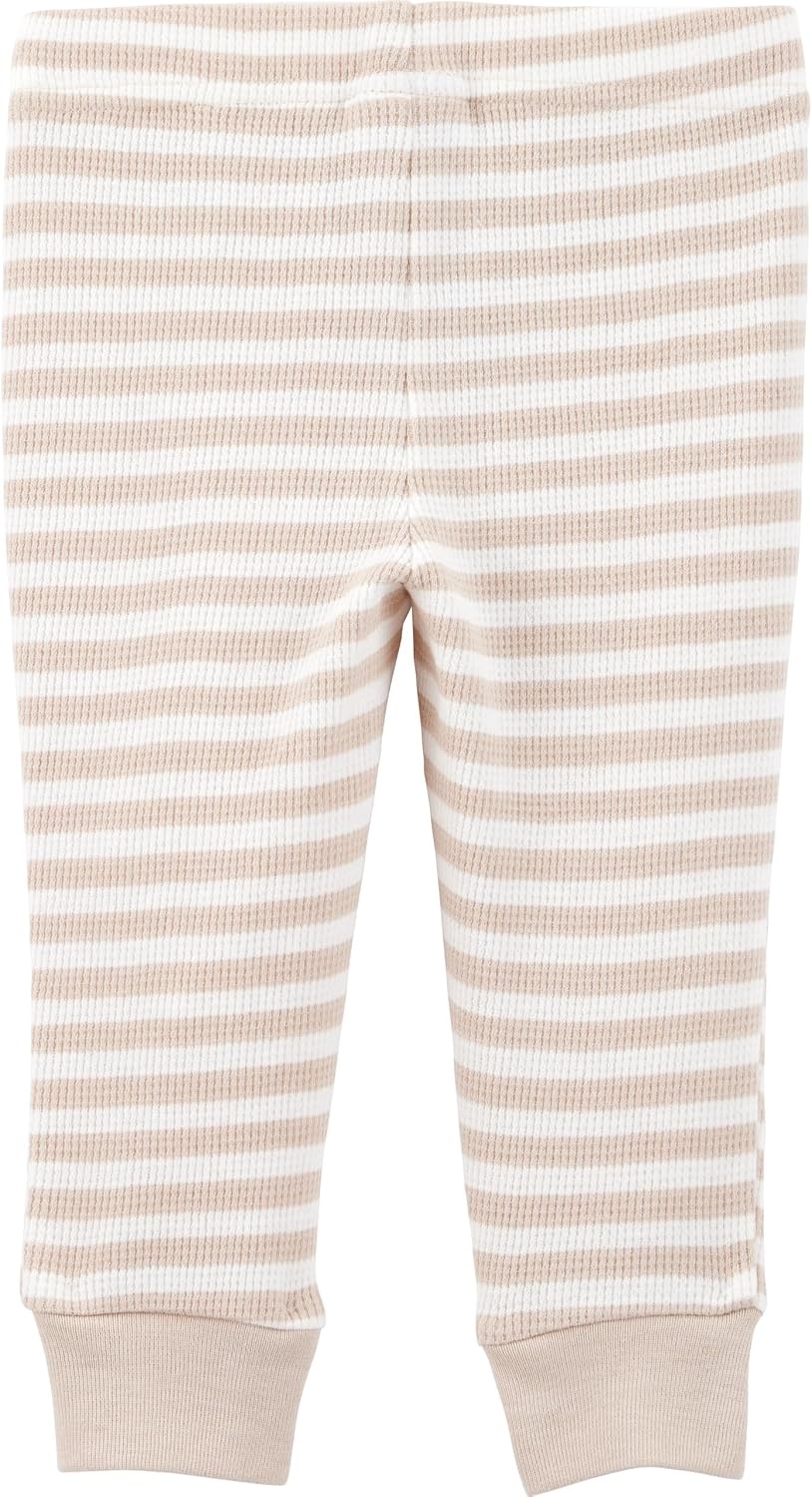 image:imageSimple Joys by Carters Unisex Baby 3 Pack Thermal PantsGreen Stripe