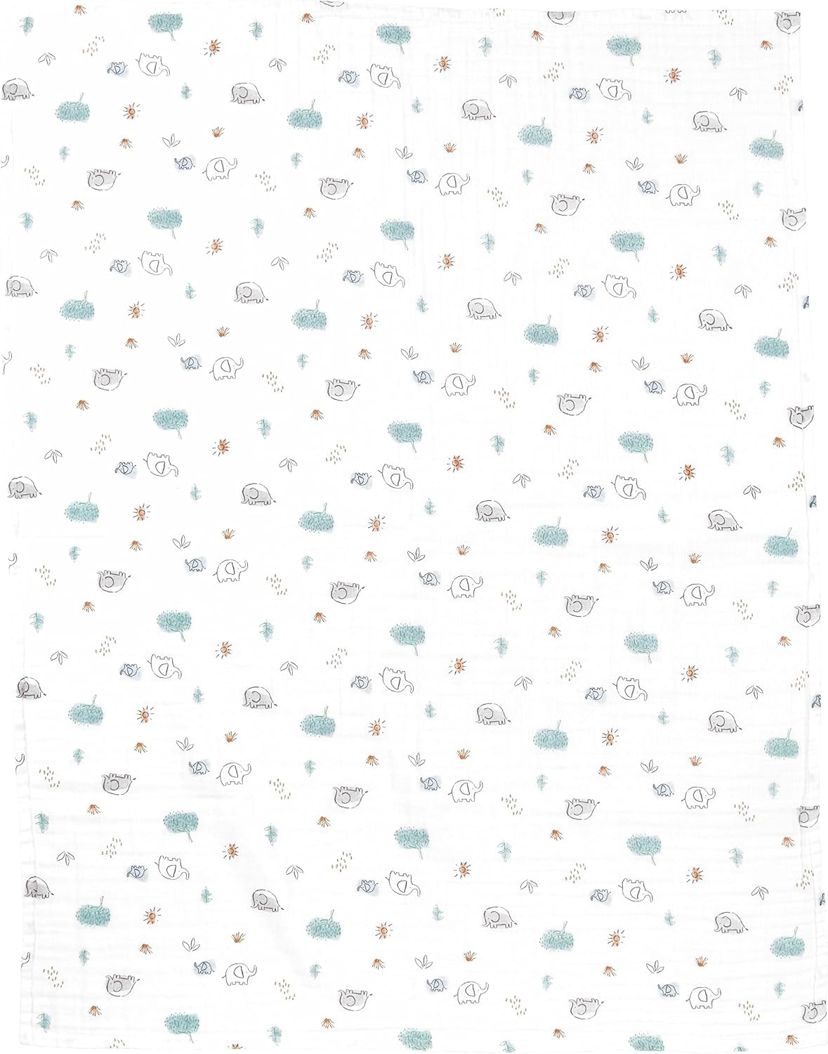 image:imageSimple Joys by Carters UnisexBaby 2Pack Cotton Gauze BlanketSage GreenWhite Elephant
