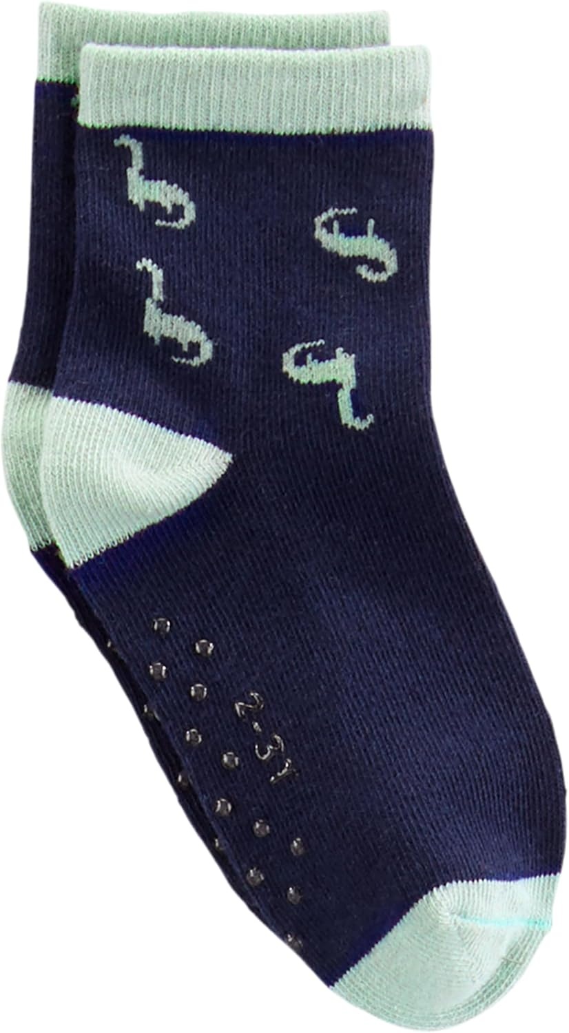 image:imageSimple Joys by Carters babyboys 12pack Neutral Sock LowMulticolorDinosaurMonsterStripe