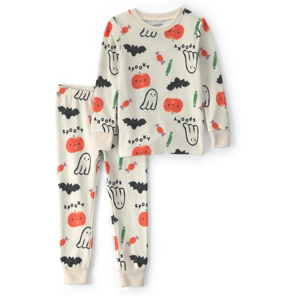 image:imageCarters Baby 2piece Fleece Holiday PjsHalloween Family Print