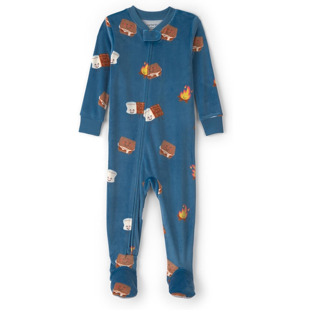 image:imageCarters Baby Boys 1piece Fleece PjBlue Smores