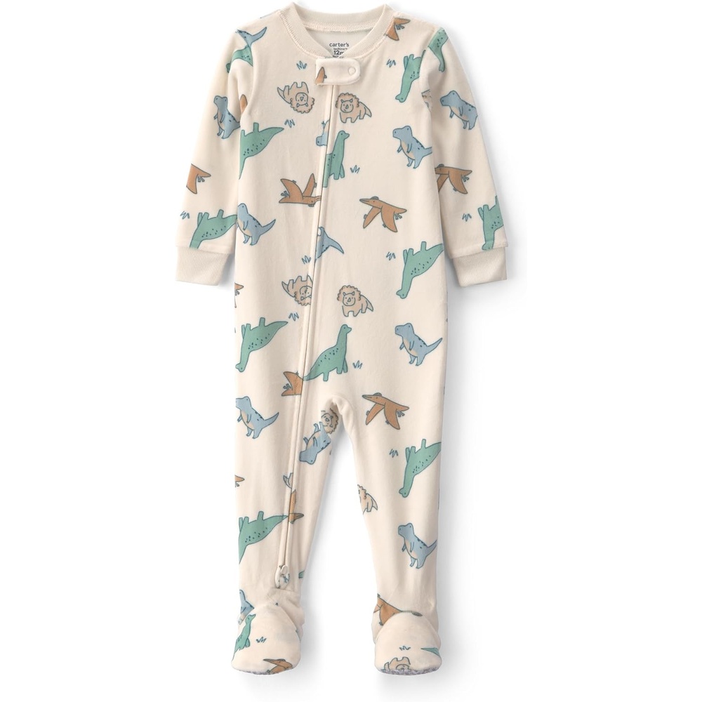 image:imageCarters Baby Boys 1piece Fleece PjDino Print