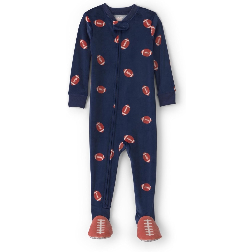 image:imageCarters Baby Boys 1piece Fleece PjNavy Football