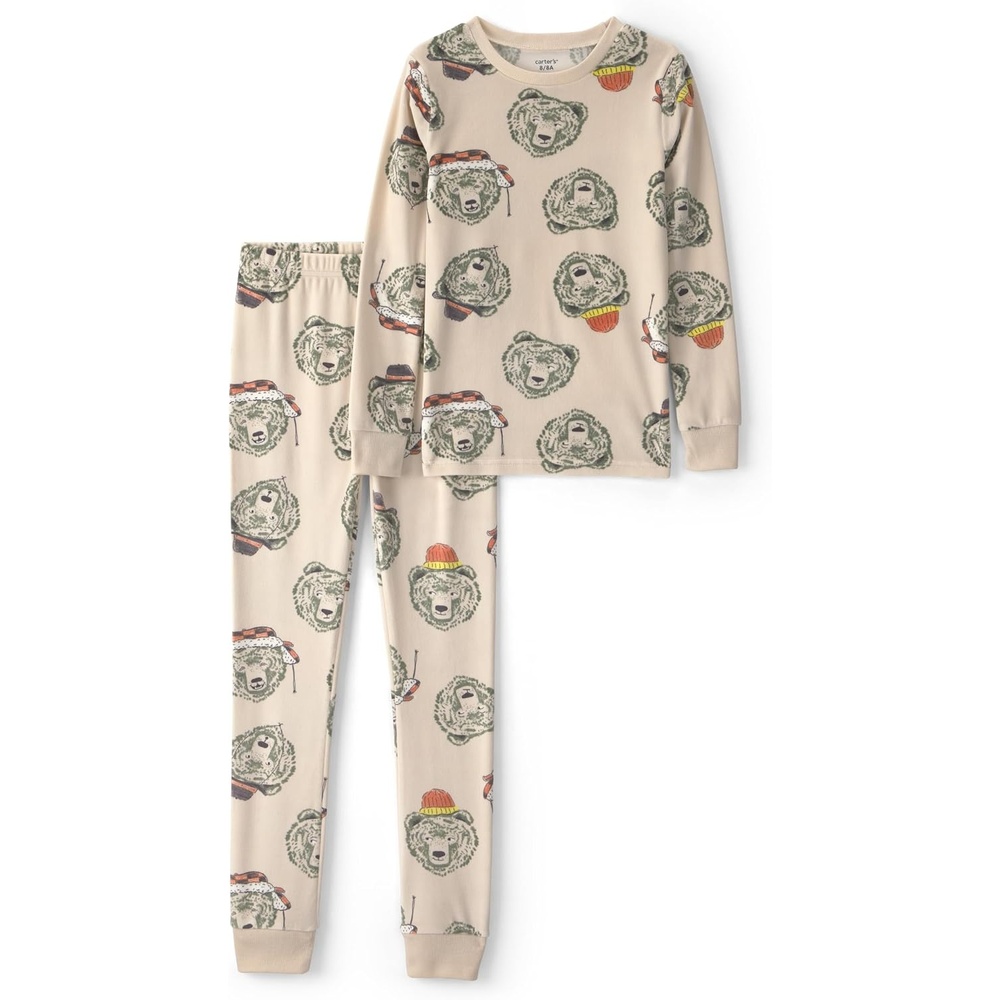 image:imageCarters Baby Boys 2piece Fleece PjsBears W Hats
