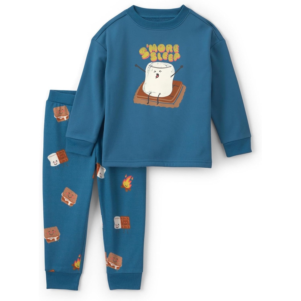 image:imageCarters Baby Boys 2piece Fleece PjsBlue Smores