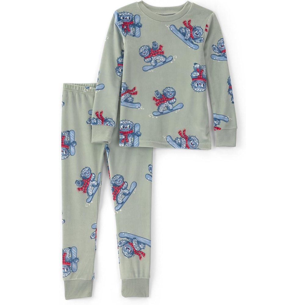 image:imageCarters Baby Boys 2piece Fleece PjsYeti Snowboard