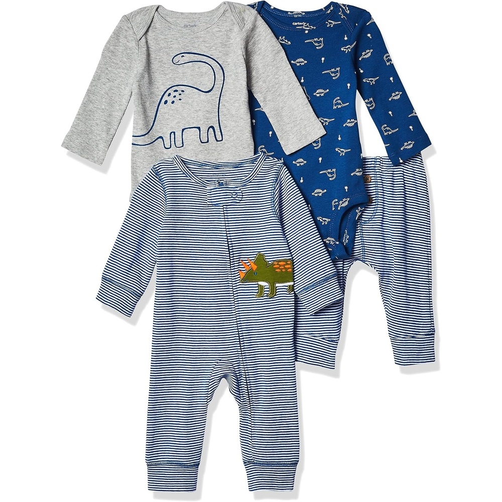 image:imageCarters Baby Boys 4piece Gift SetBlue Dino