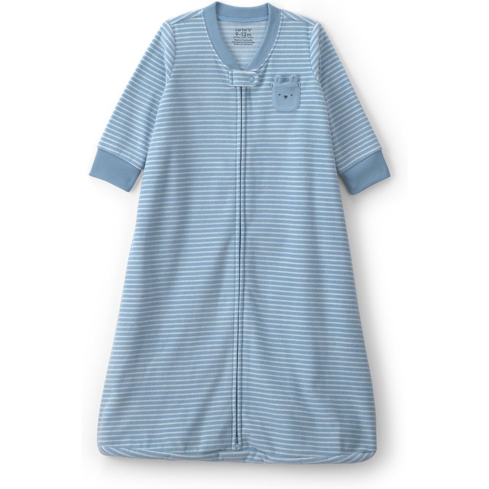 image:imageCarters Baby Boys Fleece Pj SleepbagBlue Stripe