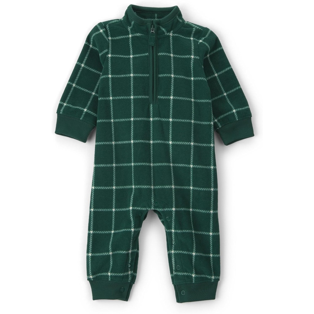image:imageCarters Baby Boys Onepiece JumpsuitGreen Plaid