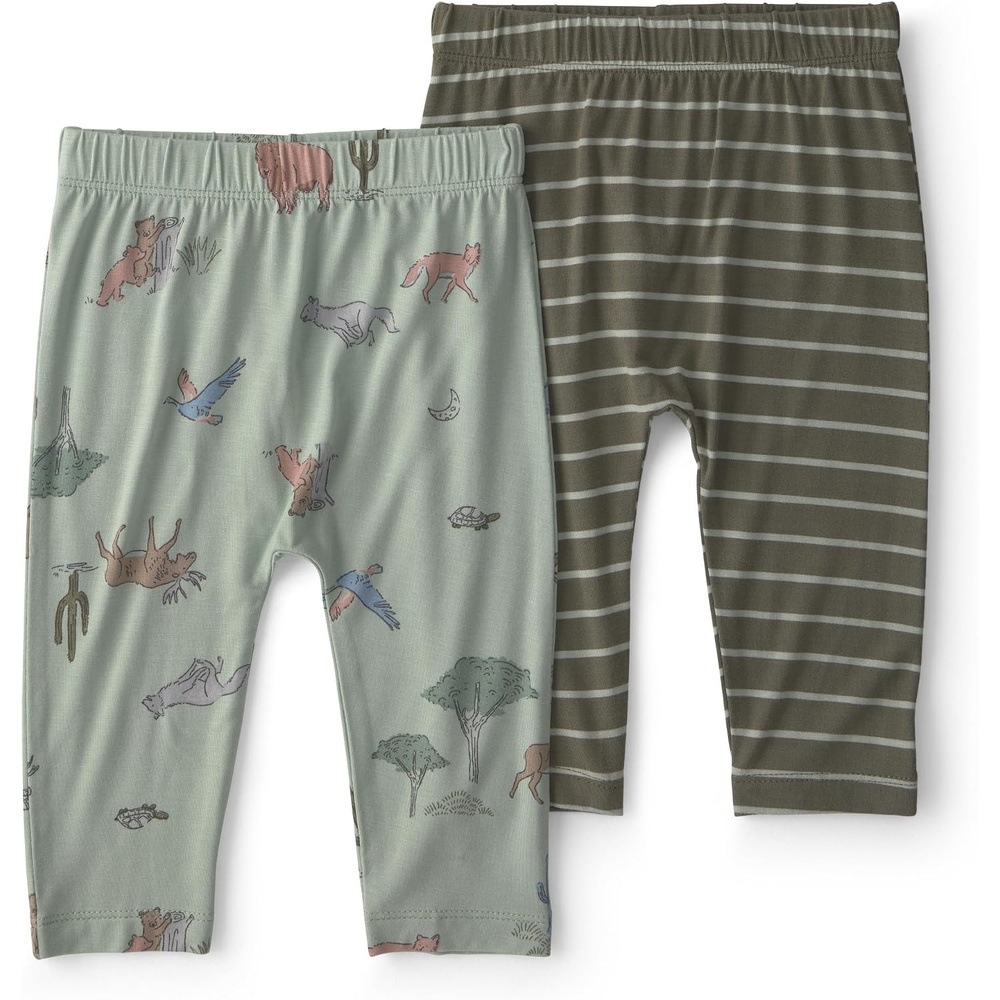 image:imageCarters Baby Boys Purelysoft 2Pack PantGreen Desert Print