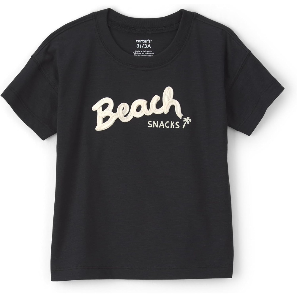 image:imageCarters Baby Boys ShortSleeve Graphic Tee ShirtBlack Beach