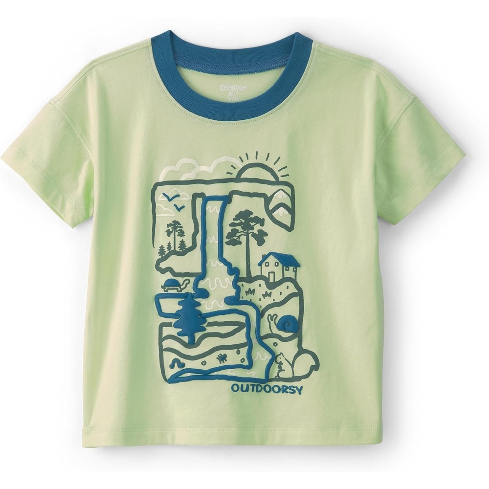 image:imageCarters Baby Boys ShortSleeve Graphic Tee ShirtGreen Outdoorsy