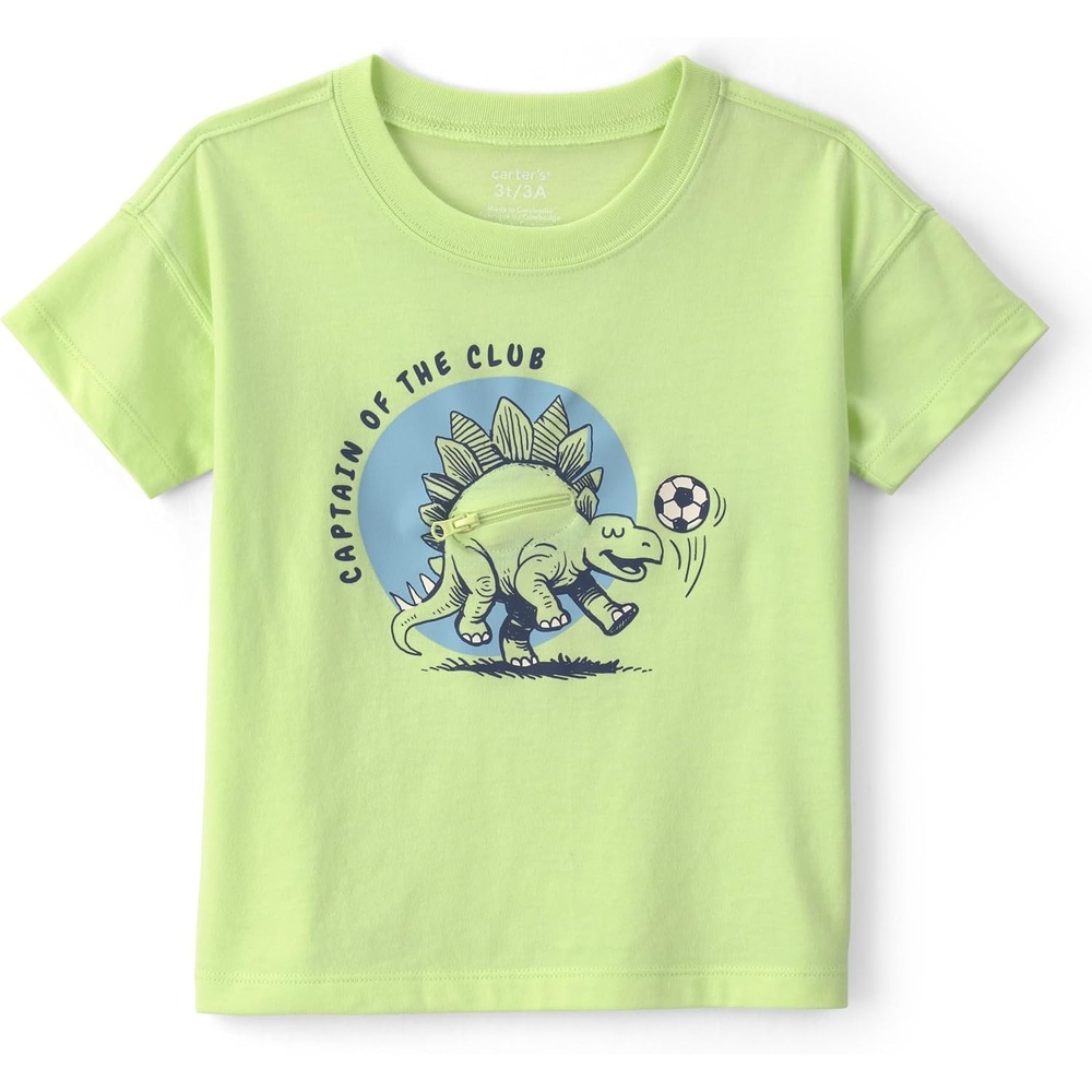 image:imageCarters Baby Boys ShortSleeve Graphic Tee ShirtGreen Soccer