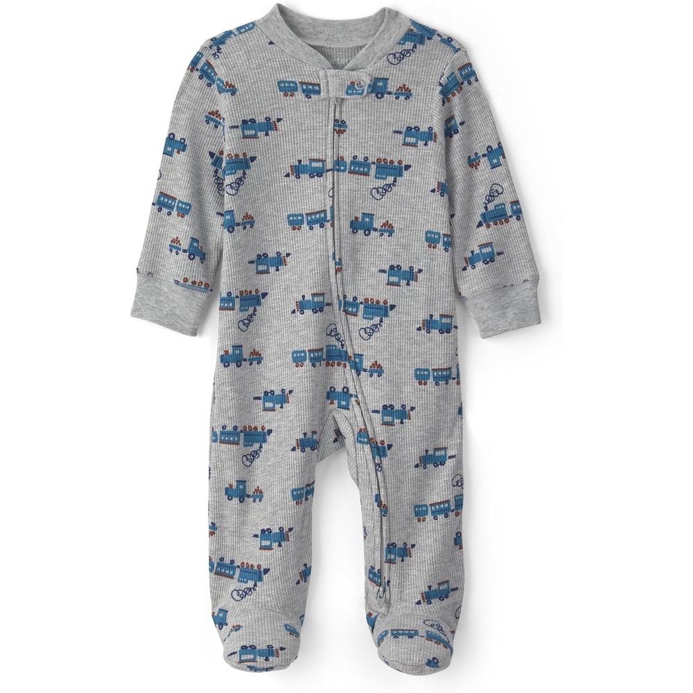 image:imageCarters Baby Boys Texture Sleep and PlayGrey Train Print