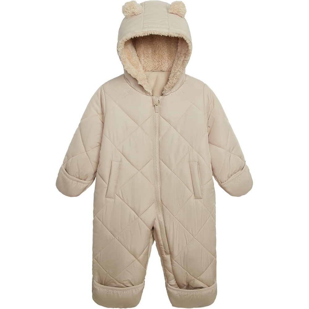 image:imageCarters Baby Cozy Onepiece Footed Pram SuitKhaki