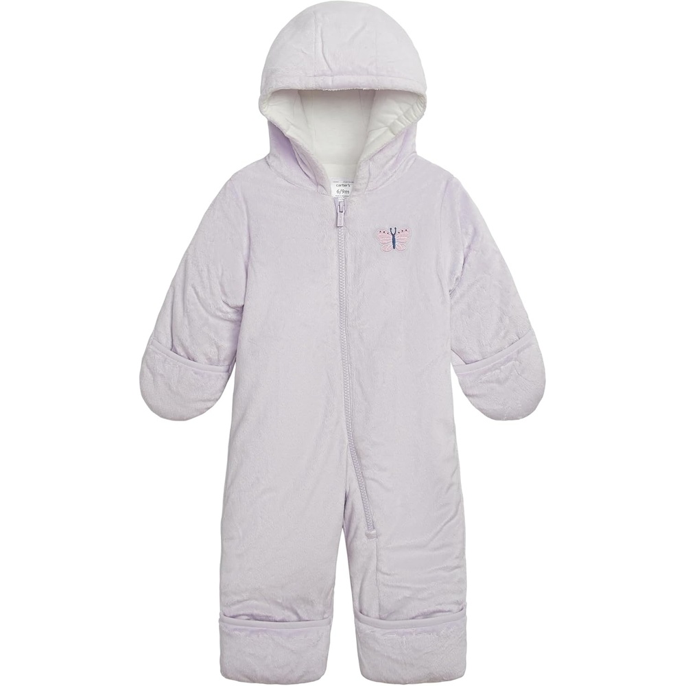 image:imageCarters Baby Cozy Onepiece Footed Pram SuitVelboa Lilac