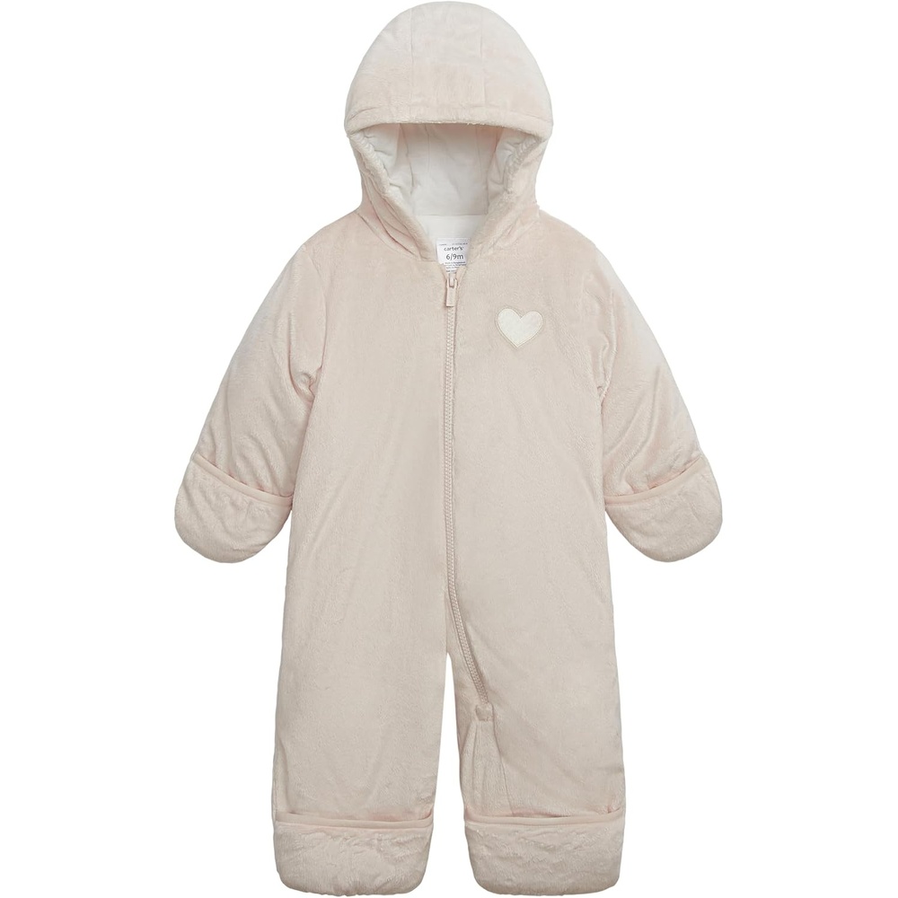 image:imageCarters Baby Cozy Onepiece Footed Pram SuitVelboa Pink