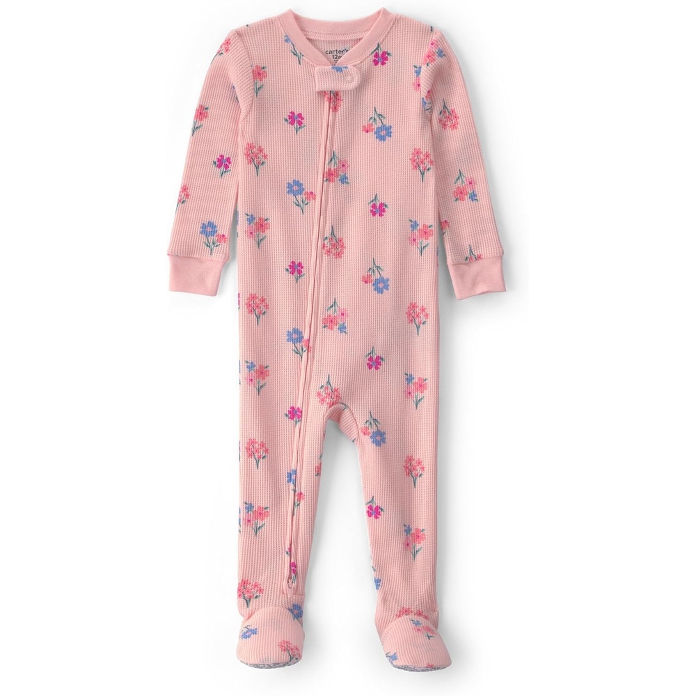 image:imageCarters Baby Girls 1piece Cotton PjPink Floral