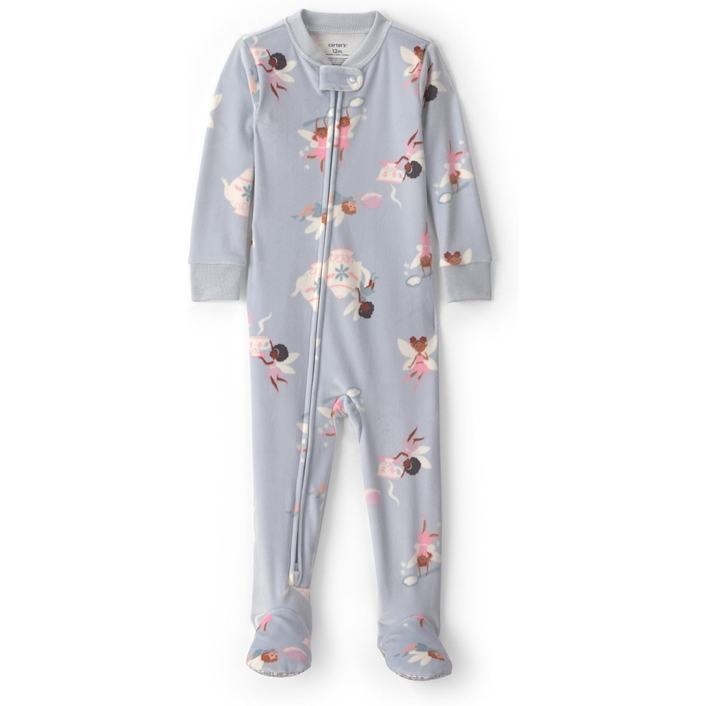 image:imageCarters Baby Girls 1piece Fleece PjBlue Fairies