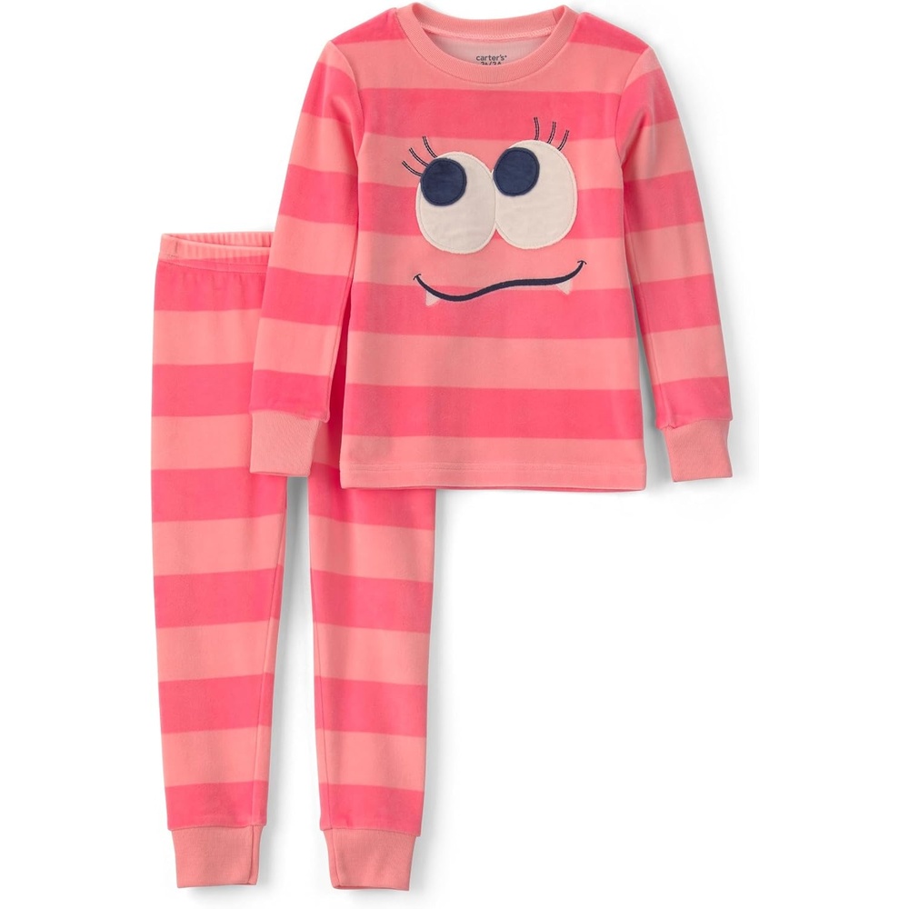 image:imageCarters Baby Girls 2piece Fleece PjsGirl Monster Face