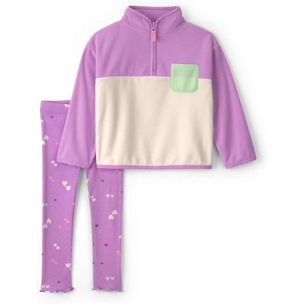 image:imageCarters Baby Girls 2piece Pant SetLavender Cream Stars