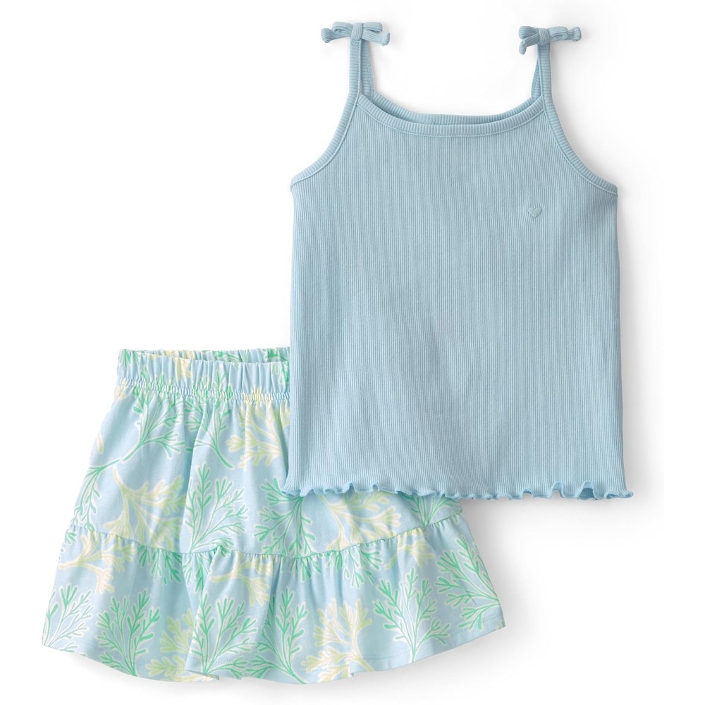 image:imageCarters Baby Girls 2piece SetBlueGreenYellow