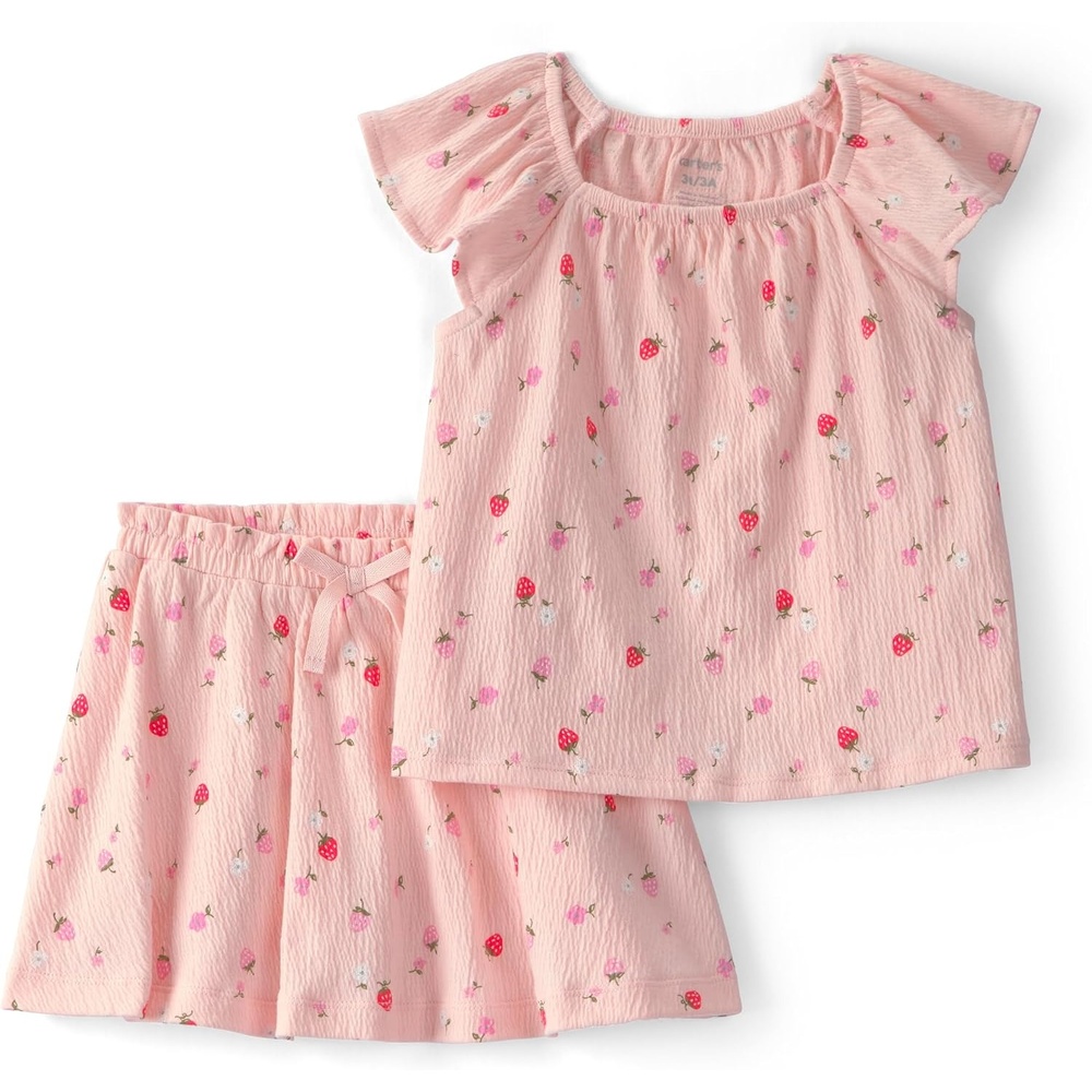 image:imageCarters Baby Girls 2piece SetPink Fruit