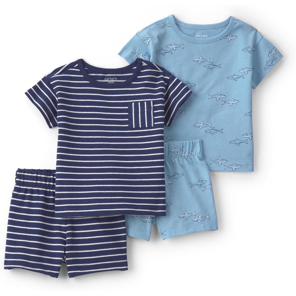 image:imageCarters Baby Girls 4piece Short SetMulti