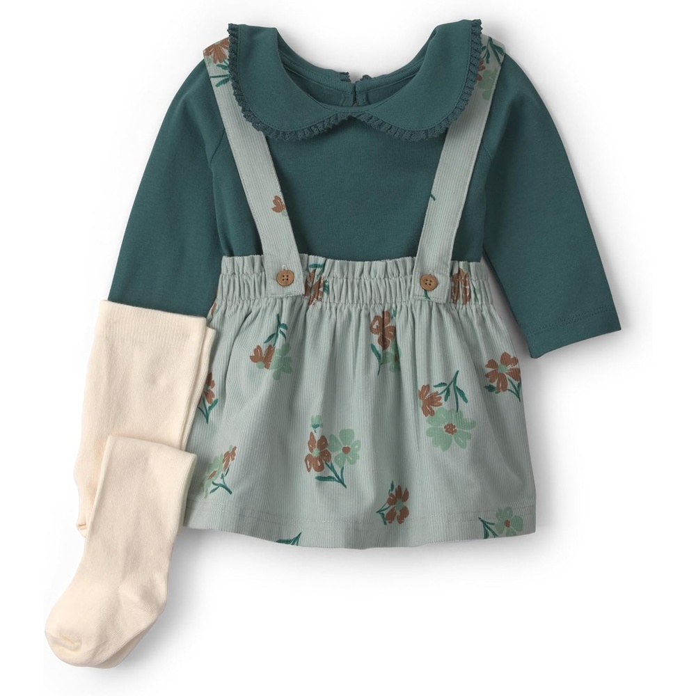 image:imageCarters Baby Girls Dress SetGreen Floral