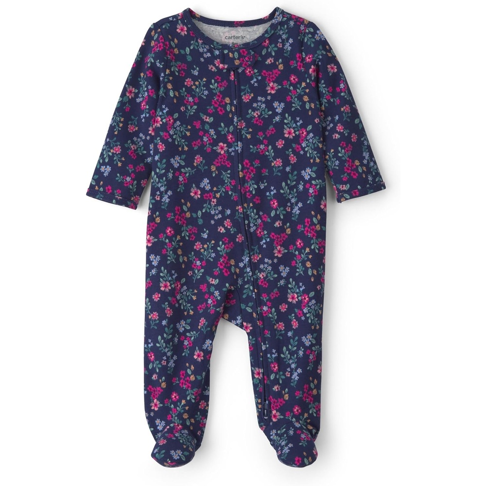 image:imageCarters Baby Girls Interlock Sleep and PlayFloral Print
