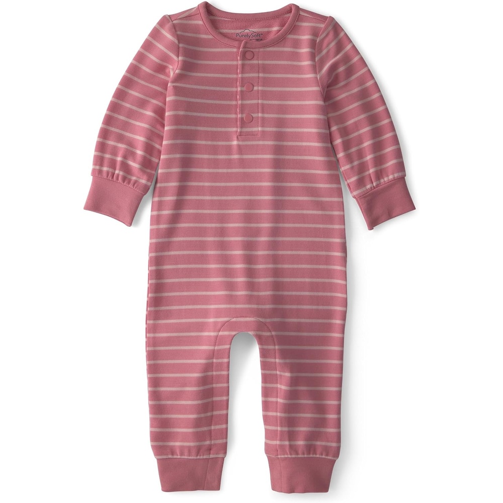 image:imageCarters Baby Girls Purely Soft JumpsuitPink Stripe