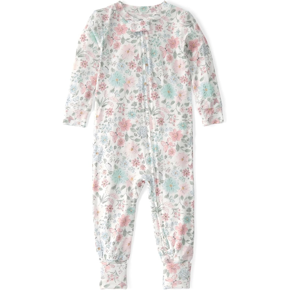 image:imageCarters Baby Girls Purelysoft 1piece PajamasMulti