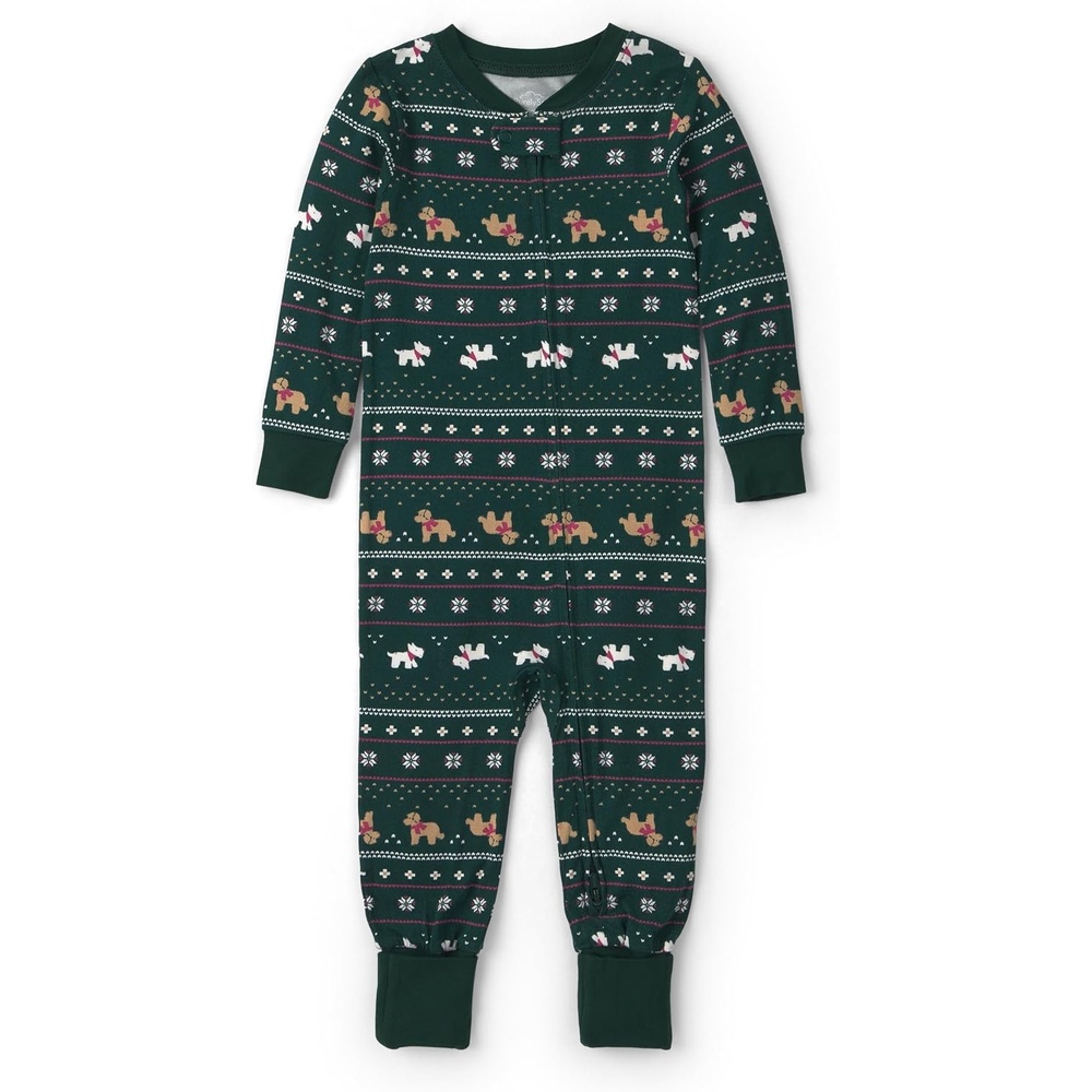 image:imageCarters Baby Purelysoft 1piece PajamasGreen Fair Isle