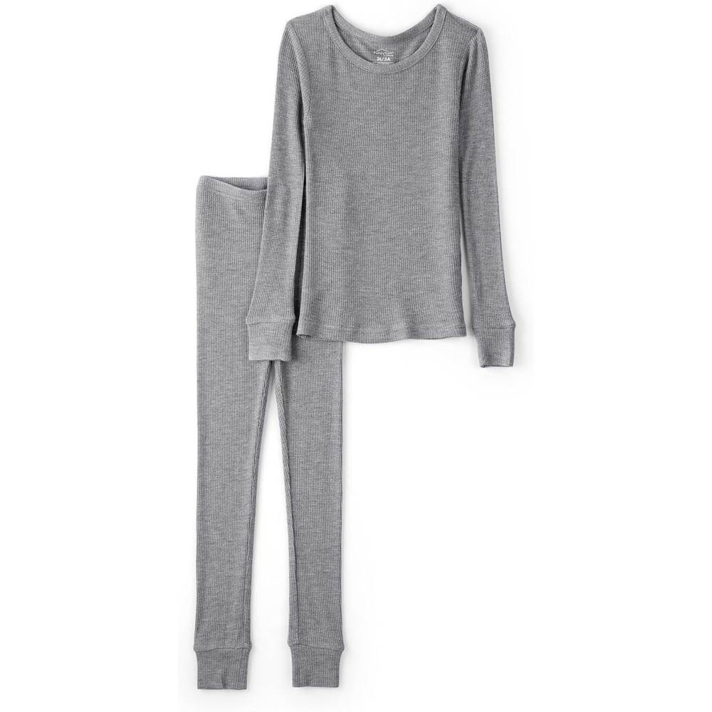 image:imageCarters Baby Purelysoft Longsleeve 2piece PajamasGray Solid