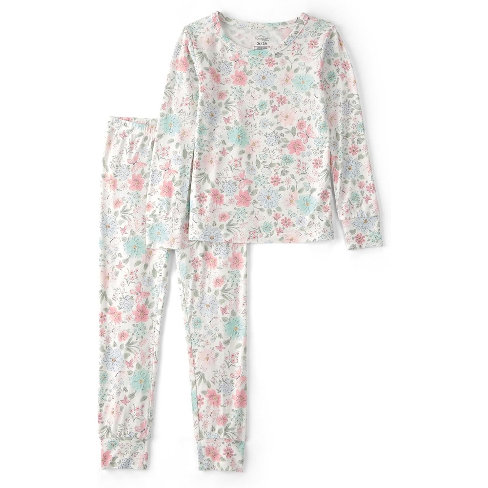 image:imageCarters Baby Purelysoft Longsleeve 2piece PajamasMulti Floral