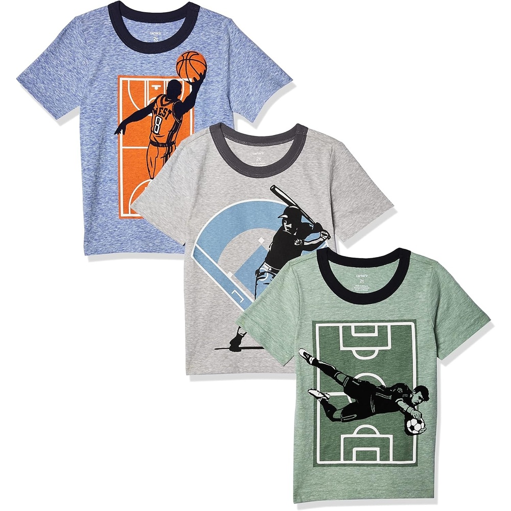 image:imageCarters Big Boys 3Pack ShortSleeve Graphic TShirtMulti Sports