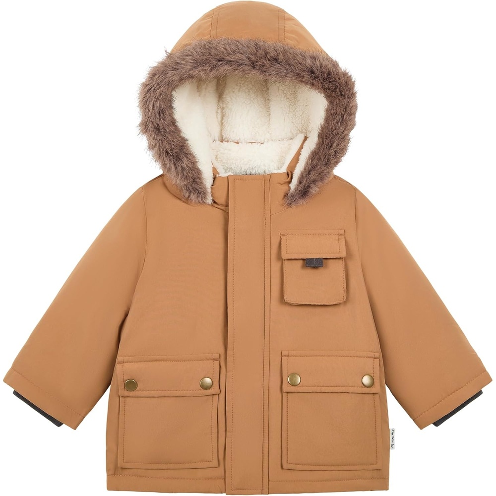 image:imageCarters Boys Frost Fort Parka CoatTan
