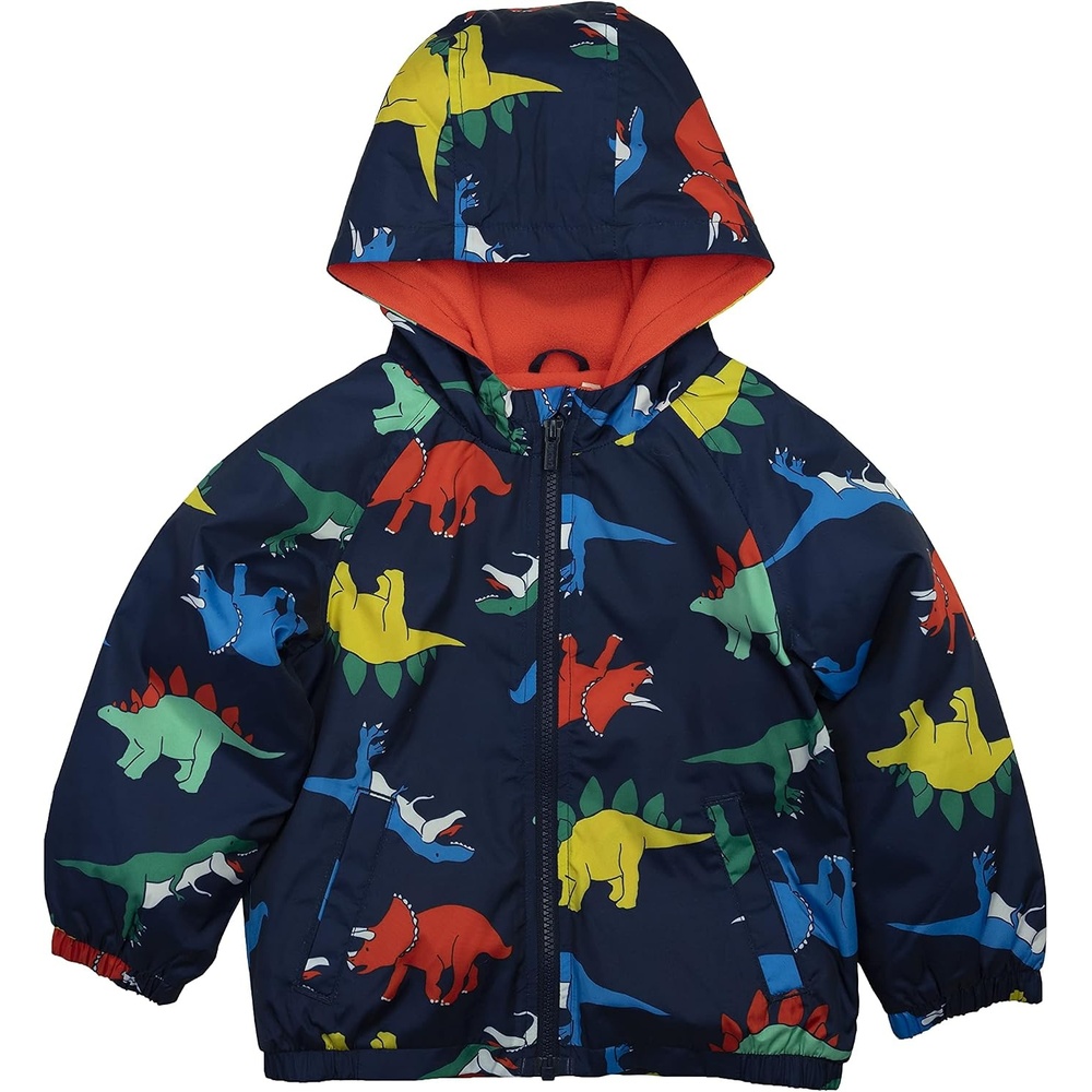 image:imageCarters Boys Toddler Fleece Lined Midweight JacketNavy Colorful Dino