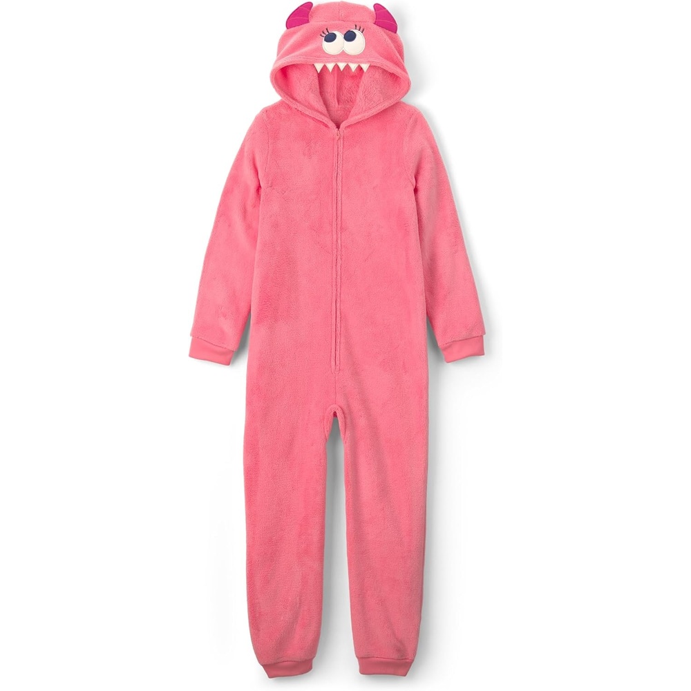 image:imageCarters Girls 1piece Fleece Costume PjPink Monster Costume