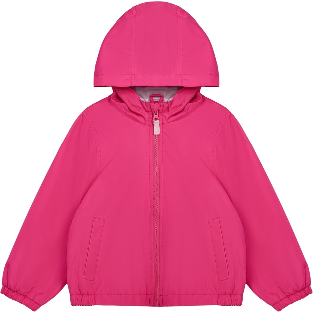 image:imageCarters Girls 2T6X WaterResistant Hooded Lightweight Windbreaker JacketPink