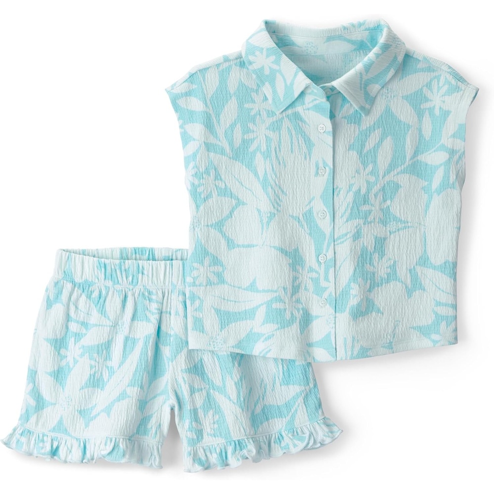 image:imageCarters Girls 2piece SetBlueWhite Floral