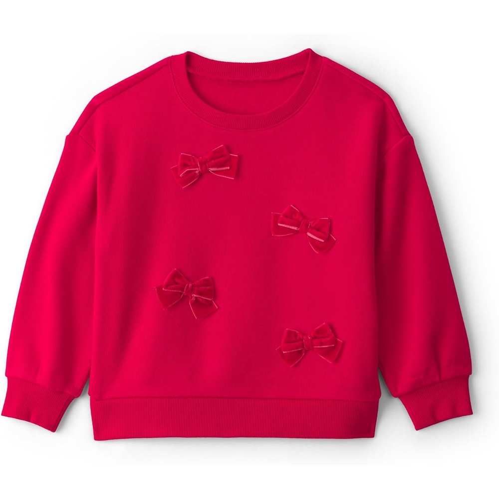 image:imageCarters Girls Pullover SweatshirtRed Bow