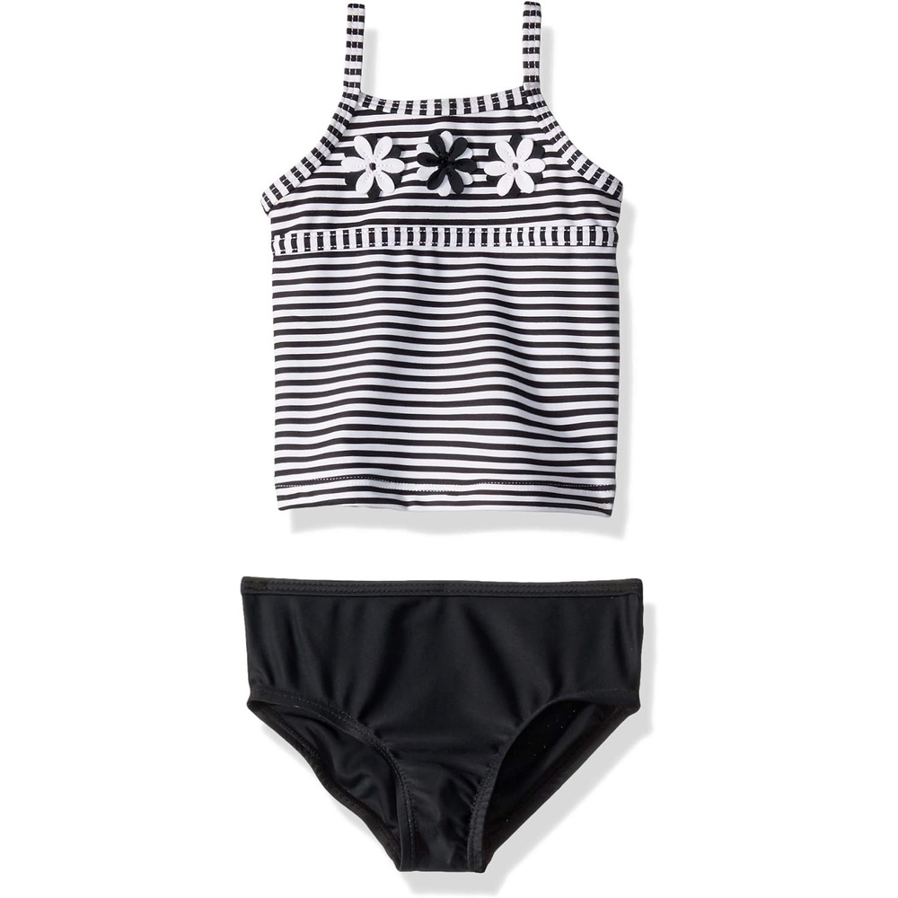 image:imageCarters Girls SwimsuitBlack Stripe