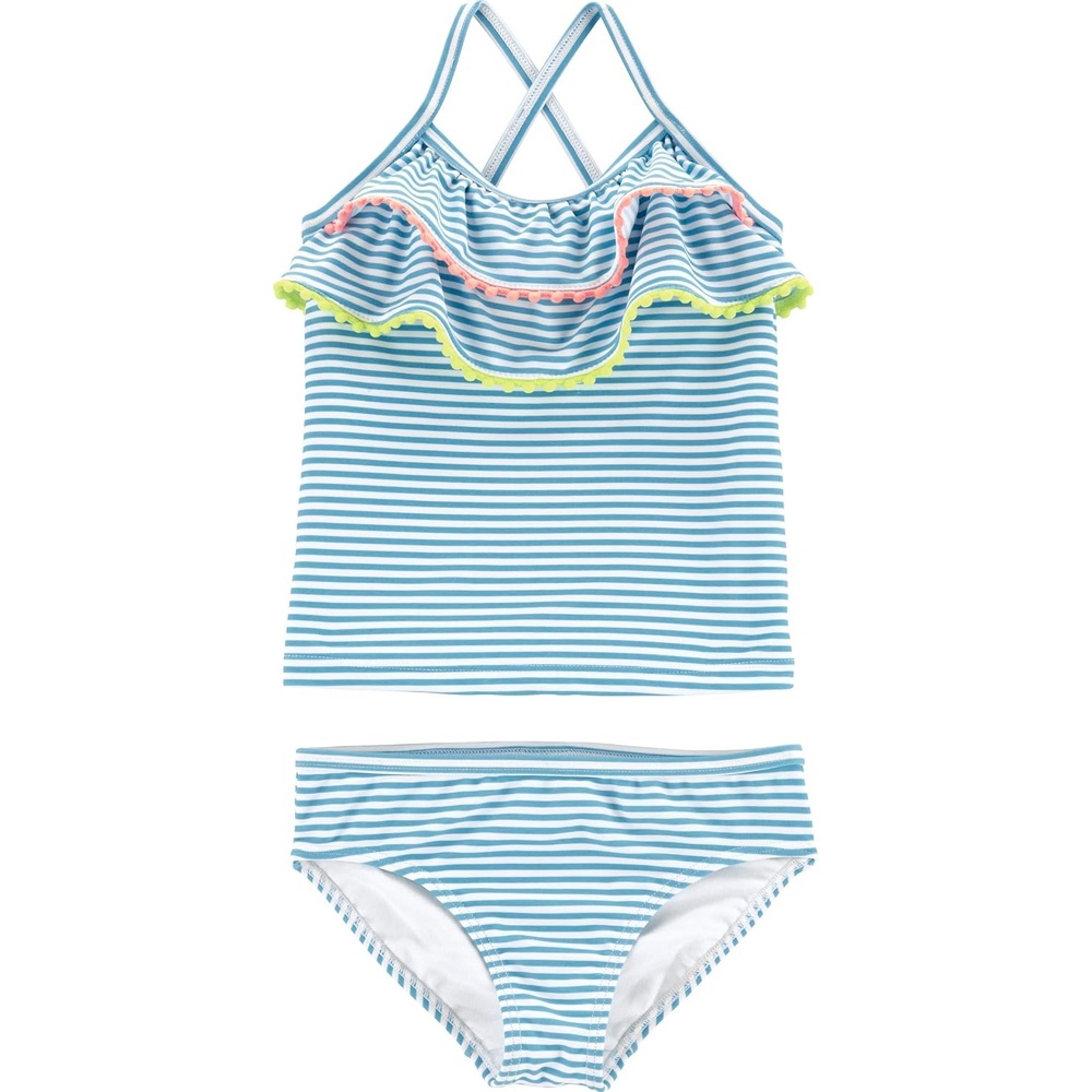 image:imageCarters Girls SwimsuitBlue Pom