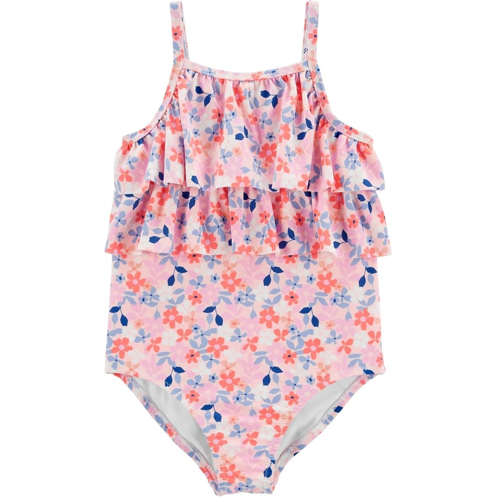 image:imageCarters Girls SwimsuitRuffleFloralPink