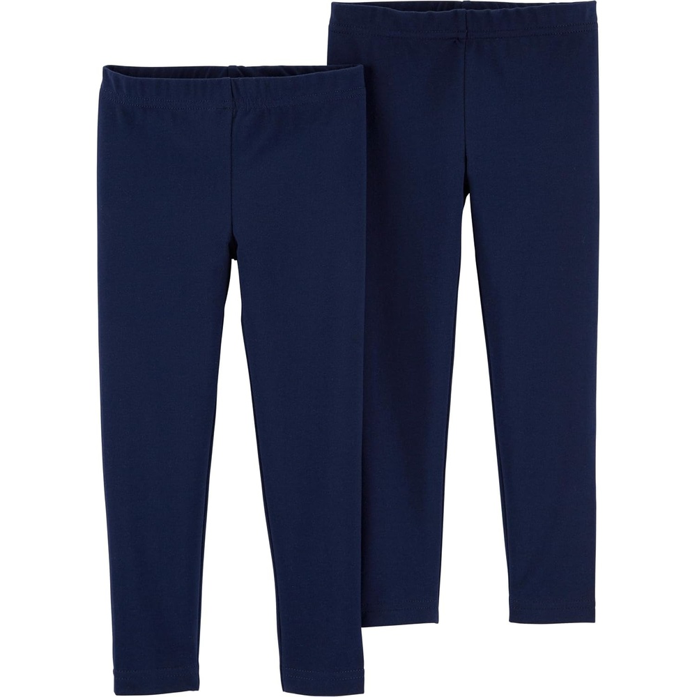 image:imageCarters Little Girls 2Pack Leggings PantsNavy