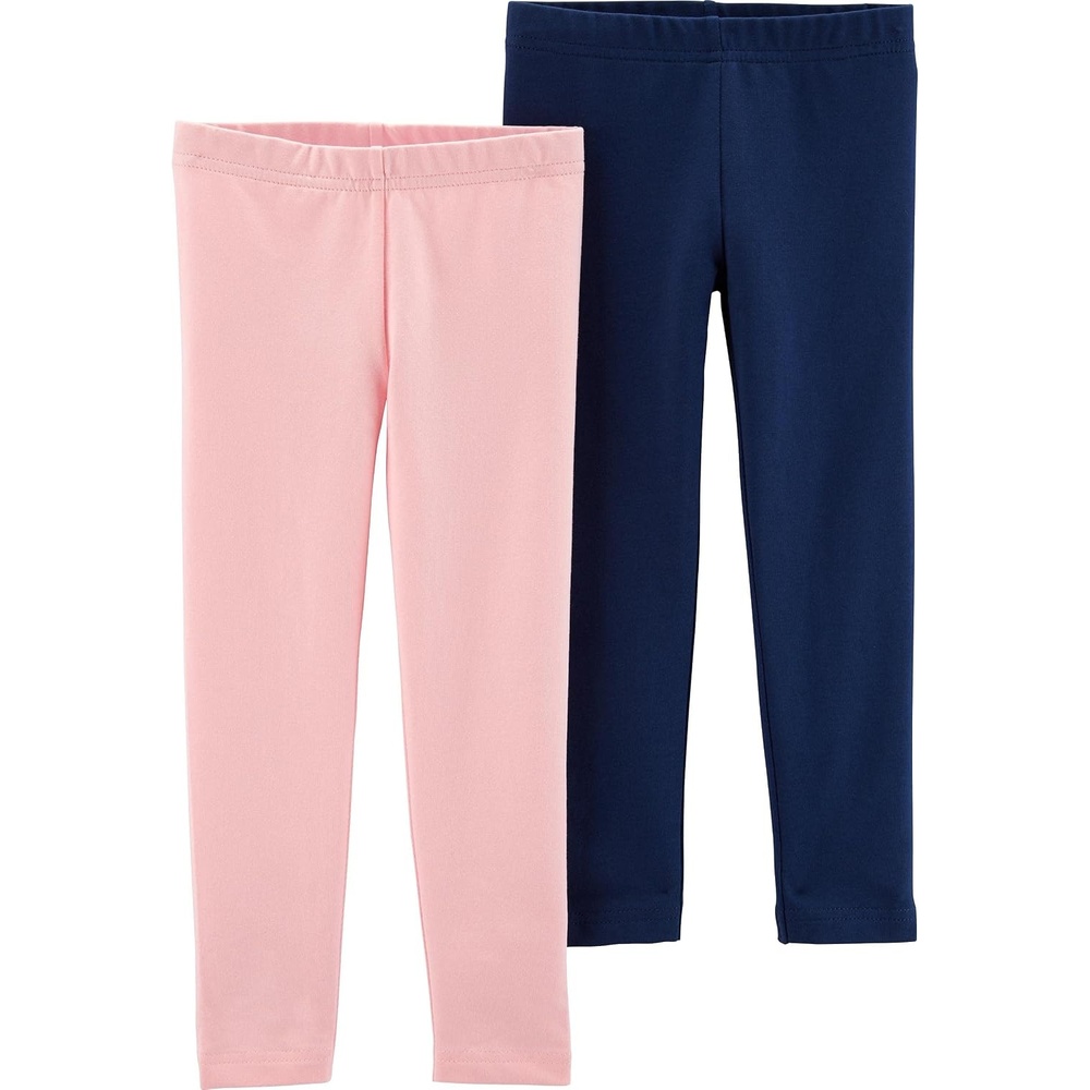 image:imageCarters Little Girls 2Pack Leggings PantsPinkNavy