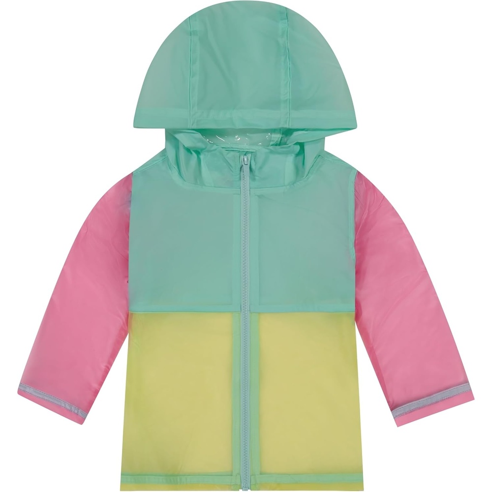 image:imageCarters Toddler amp Little Girls Midweight Fleece Lined Hooded Raincoat Rain JacketClear