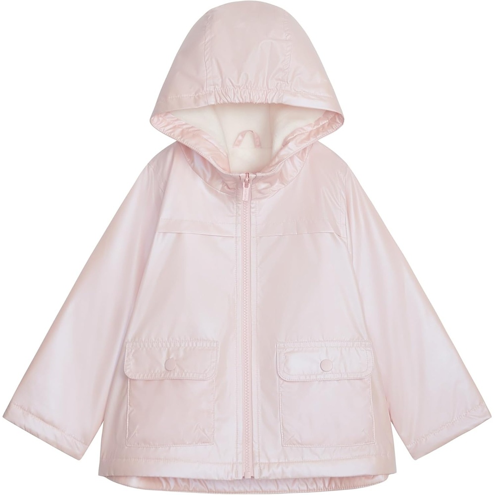 image:imageCarters Toddler amp Little Girls Midweight Fleece Lined Hooded Raincoat Rain JacketPink